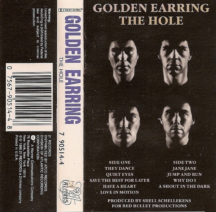 Golden Earring The Hole USA Cassette inlay front 1986